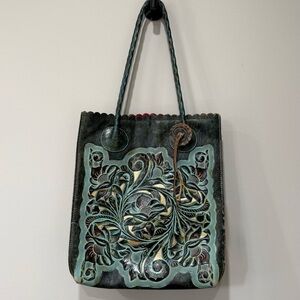 Patricia Nash Cavo Turquoise Tote Bag